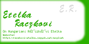 etelka raczkovi business card